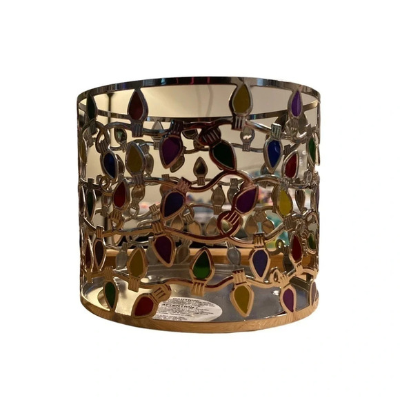 BATH & BODY WORKS Christmas Lightbulb Pedestal 3-Wick Candle Holder CANDLE NWT - Picture 3 of 4